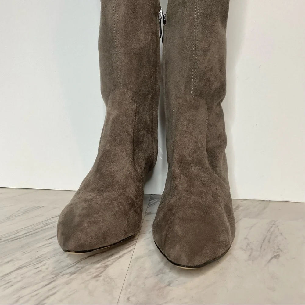 Sam Edelman Kristie Steel Grey Over the Knee Boot 7.5M